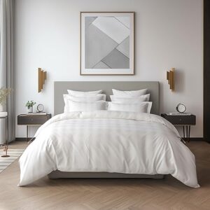 kotton culture 100% egyptian cotton 1 piece luxury duvet cover set - 1200 thread count - soft duvet cover with zipper and corner ties - sateen weave california king size white