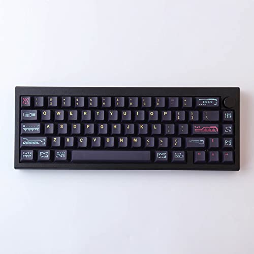 Hyekit PBT Keycaps 149 Keys Awaken Cyberpunk Keycaps Cherry Profile Dye-Sublimation Custom Keycaps with 6.25U 7U Spacebar for Cherry Gateron MX Switches Mechanical Keyboard US/UK Layouts (English