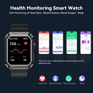 Tank Rival Smartwatch for Men Bluetooth Call(Answer/Dial Call) Military IP69K Waterproof Tactical Smart Watch, 1.83” Big Screen Outdoor Sports Blood Pressure Health Monitor Watch for Android iPhone