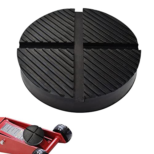 1Pcs Floor Jack Rubber Pad Universal Jack Pad Adapter Pinch Weld Side Frame Rail Protector Puck/Pad with Cross Groove Design Pinch Auto Accessories Fit for Most Cars