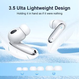 Wireless Earbuds Bluetooth Earbuds with Deep Bass Bluetooth Headphones Noise Cancelling Ear Buds 60Hrs Playtime in-Ear Earphones with Mic for iPhone/Android/Pods