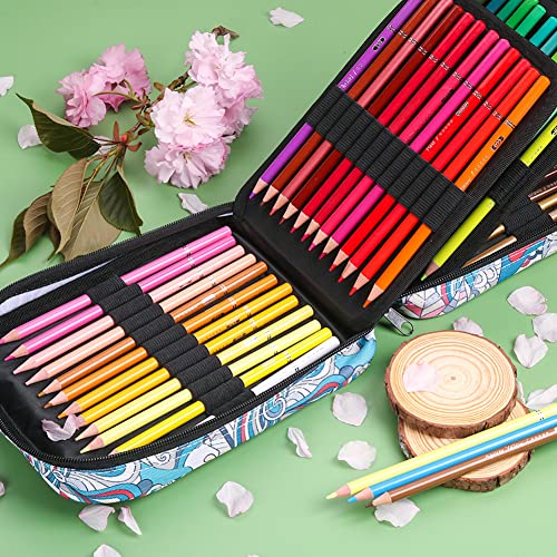 EUBUY 72 Colored Pencils Set, Oil-based Colored Pencils for Kids Adults Artists Beginners, Portable Wooden Oil Colored Pencils Set with Carry Bag for Drawing, Sketching, Coloring Books, Arts Supplies