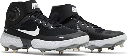 Nike Alpha Huarache Elite 3 Mid White/BlackMen's Baseball Cleat (us_Footwear_Size_System, Adult, Men, Numeric, Medium, Numeric_15)