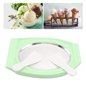 Ice Cream Roller Plate, Practical ABS Plastic Aluminum Wear Resistance Rolled Ice Cream Maker Food Grade for Home (Green)