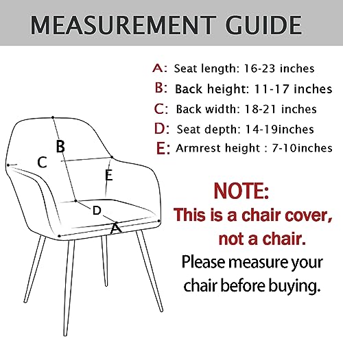 MFMLHDYQ Velvet Stretch Beige Modern Curved Back Armrest Swivel Office Chair Slipcover for Banquet Office Living Room Bedroom Set of 1