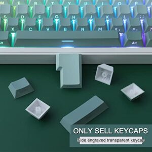 JOMKIZ PBT keycaps, 135 Keys Double Shot Keycaps Side Engraved Transparent Keycap Set Cherry Profile Backlit Keycaps for Cherry MX Switch ASIN/ISO Layout Mechanical Keyboard