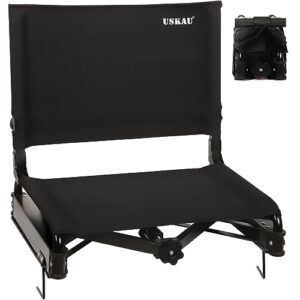 uskau stadium seats for bleachers with back support xl,folding bleacher seat with backrest and cushion wide for adults,portable and adjustable stadium chair for sporting events
