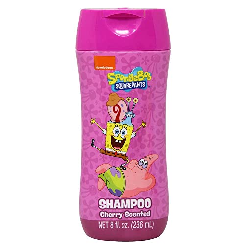 Spongebob Squarepants Bathroom Set for Kids - 5 Pc Bundle with Spongebob Body Wash, Shampoo, Bubble Bath, Plus Stickers, More | Spongebob Bath Supplies