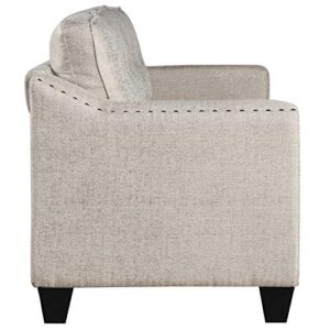 FANYE 3 Pieces Living Room Furniture Sets Include, Loveseat and Armchair, Linen Fabric Upholstered Sectional Classical Rivets Decor and Tufted Back Cushions, Beige Sofa & Couch