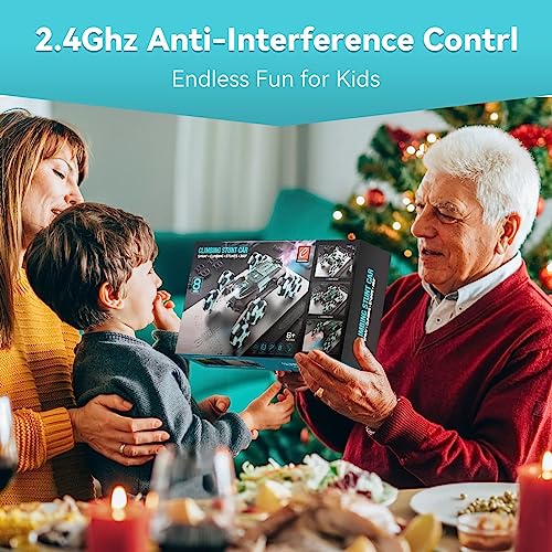 Coplus 8WD Gesture Sensing Stunt Rc Cars, 2.4Ghz Rechargeable Racing Drift Hand Remote Control Clamber Car, Toy for Kids 8 9 10 11 12 Year Old Xmas Birthday Gifts Ideas for Boys & Girl (Black)