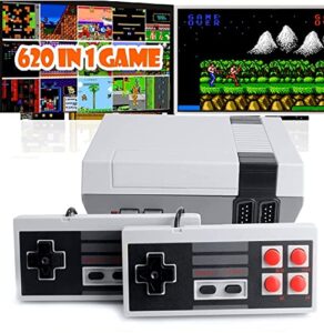 hdmi classic edition console，classic mini console,super retro game console classic mini hdmi system with built in 620 old school video games, plug and play,8-bit console with 2 joysticks, for family tv (consoles-620-hd)