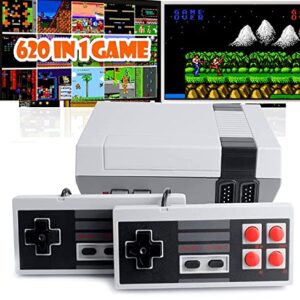 HDMI Classic Edition Console，Classic Mini Console,Super Retro Game Console Classic Mini HDMI System with Built in 620 Old School Video Games, Plug and Play,8-Bit Console with 2 Joysticks, for Family TV (Consoles-620-HD)