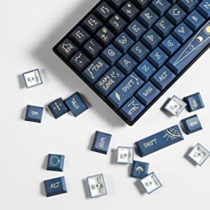 TRUSYO PBT Keycaps 145 Set for Star Spectrum, Five-Sided Thermal Sublimation, Original Height，61/87/98/104/108 Keys Suitable for Mechanical Keyboard(Keyboard not Included)