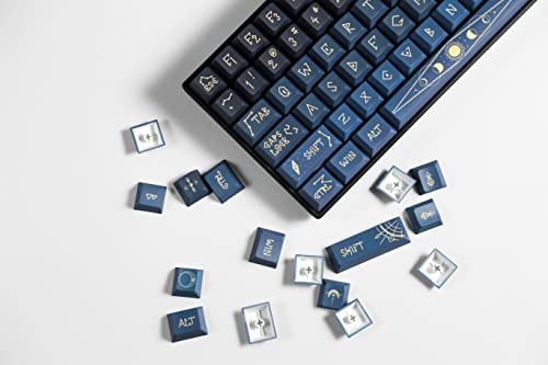 TRUSYO PBT Keycaps 145 Set for Star Spectrum, Five-Sided Thermal Sublimation, Original Height，61/87/98/104/108 Keys Suitable for Mechanical Keyboard(Keyboard not Included)