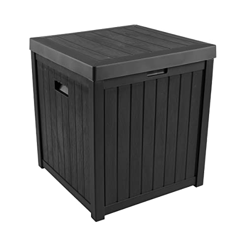 Pure Garden Outdoor Storage Box, 50-Gallon, Black