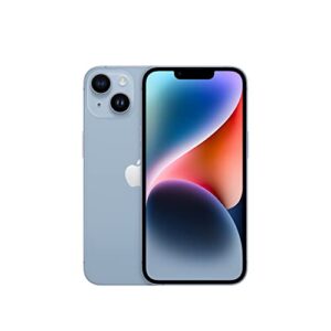 apple iphone 14, 256gb, blue - unlocked (renewed premium)