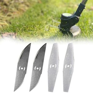 4pcs weed wacker replacement blade - grass trimmer blade heads replacements - carbide blade tip brush cutter trimmer weed eater blade for electric lawn mower set - lawn mower attachments