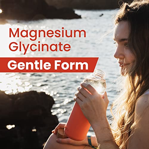 Magnesium Glycinate 500mg Supplement Capsules, Chelated High Absorption Bioavailable Gentle Form Magnesium, Highly Purified Magnesium Mineral Supplements for Women & Men, 120 Veggie Caps, Made in USA