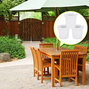 3 Pcs Table Umbrella Hole Ring Pool Umbrella Stabilizer White Patio Umbrella Cones Wedge Plug Fit for 2 to 2.5” Outdoor Umbrella Table Hole or 1.5” Umbrellas Pole Stabilizer Adapter for Inground Pool