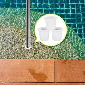 3 Pcs Table Umbrella Hole Ring Pool Umbrella Stabilizer White Patio Umbrella Cones Wedge Plug Fit for 2 to 2.5” Outdoor Umbrella Table Hole or 1.5” Umbrellas Pole Stabilizer Adapter for Inground Pool