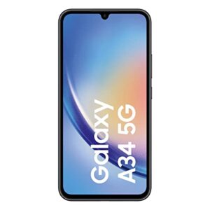 samsung galaxy a34 5g + 4g lte (128gb + 6gb) unlocked latin america 1 year warranty (t-mobile/mint/tello usa market) 6.6" 120hz 48mp triple + (25w wall dual charger) (awesome graphite (sm-a346m))