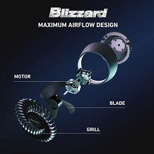 HOLMES Blizzard 8" Air Circulator Digital Fan, 3 Speeds, 90° Adjustable Head Tilt, Capacitive Touch Control, Remote Control, Ideal for Home, Bedroom, Kitchen or Office, Black