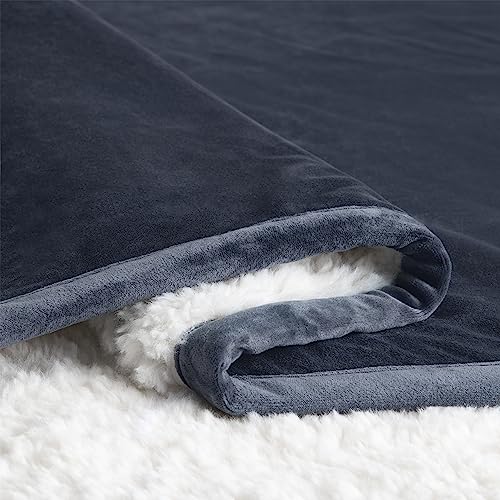 UGG 23854 Bliss Sherpa Fully Reversible Throw Blanket for Couch or Bed Machine Washable Easy Care Soft Plush Luxury Oversized Accent Blankets, 70 x 50-Inch, Imperial