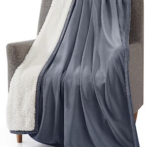 UGG 23854 Bliss Sherpa Fully Reversible Throw Blanket for Couch or Bed Machine Washable Easy Care Soft Plush Luxury Oversized Accent Blankets, 70 x 50-Inch, Imperial