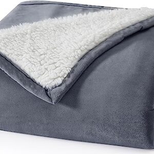 UGG 23854 Bliss Sherpa Fully Reversible Throw Blanket for Couch or Bed Machine Washable Easy Care Soft Plush Luxury Oversized Accent Blankets, 70 x 50-Inch, Imperial