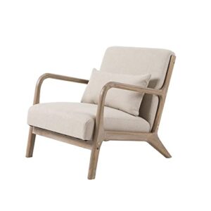 jkyou comfy chair for bedroom lazy sofa single sofa chair simple balcony home wooden leisure sofa