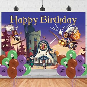 the owl house backdrop birthday banner for the owl house birthday party supplies the owl house photograph background photo booth 5x3ft