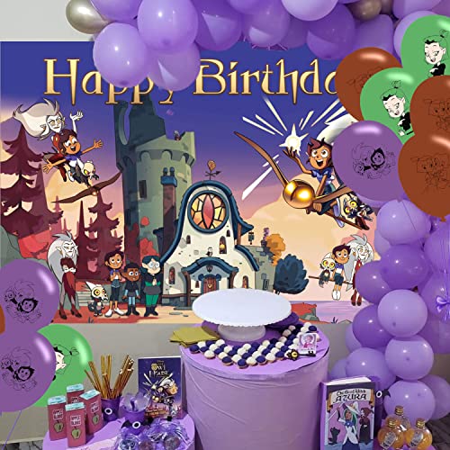 The owl House Backdrop Birthday Banner for The owl House Birthday Party Supplies The owl House Photograph Background Photo Booth 5x3ft