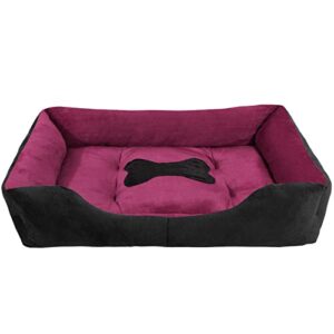 sennaux dog beds for small dogs rectangle pet dog bed washable pet bed mattress comfortable pet mat with anti-slip bottom for dogs cats & pets 17.7"x11.8"x6"