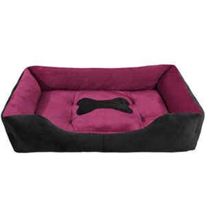 SENNAUX Dog Beds for Small Dogs Rectangle Pet Dog Bed Washable Pet Bed Mattress Comfortable Pet Mat with Anti-Slip Bottom for Dogs Cats & Pets 17.7"x11.8"x6"