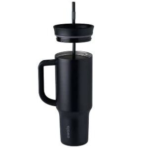 Owala 40oz Stainless Steel Tumbler with Handle (Panther Paw Black)