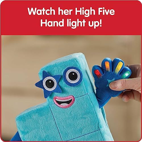 hand2mind Sing-Along Numberblock Five, Plush Singing Toys, Music Playing Stuffed Animals, Musical and Light Up Toys, Plush Interactive Toy Figures, Cartoon Plush Toys, Imaginative Play Toys