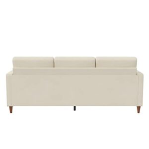 DHP Liah Reversible Sectional Sofa with Pocket Spring Cushions, Ivory