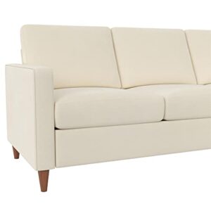 DHP Liah Reversible Sectional Sofa with Pocket Spring Cushions, Ivory