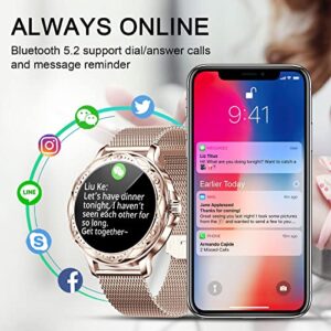 wonlex Smart Watches for Women, Bluetooth 5.2 Sleep Tracker with Heart Rate DIY Background, IP67 Waterproof Health Smartwatches for Android and iPhone Compatible