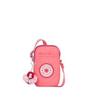 kipling women's tally minibag, lightweight crossbody mini, nylon phone bag, joyous pink fun