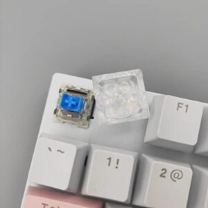 Cat Claw Keycap Backlight Keycap Cute Resin Keycap ESC Keycap Replacement for Cherry MX Switch Mechanical Keyboard DIY Decoration (Transparent x 4)