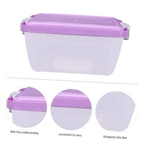 Alipis 1pc Box Packing Portable Cake Box Cheesecake Carrier Cupcake Mini Cake Boxes Treats Holder Pastry Carrier Cake Saver Baking Dessert Cake Box Reusable Cake Container Baking Cake Box