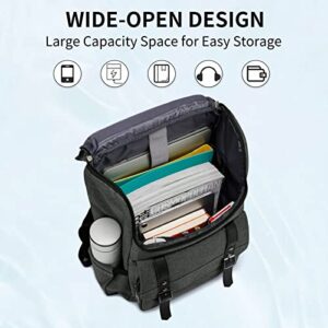 zalupri Work Laptop Backpack for Men, 15.6 inch Travel Backpack Stylish Teacher Backpack Casual Daypack laptop Bag with USB Charing Port, Grey