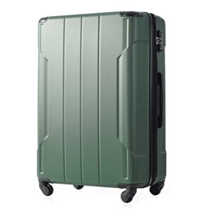 merax travel suitcase, expandable lightweight suitcase with tsa lock, men and women, checked-large 28 inch green