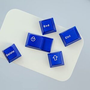 Double Shot Blue Keycaps Cherry Profile Translucent Keycaps Set 121 Keys Fit for Mechanical Keyboard 60% 65% 95% Cherry Mx Switches