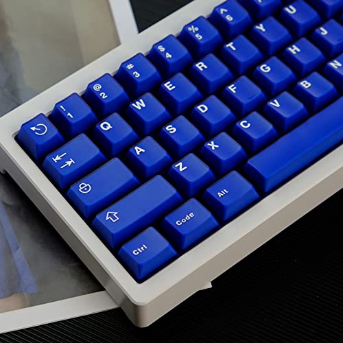 Double Shot Blue Keycaps Cherry Profile Translucent Keycaps Set 121 Keys Fit for Mechanical Keyboard 60% 65% 95% Cherry Mx Switches