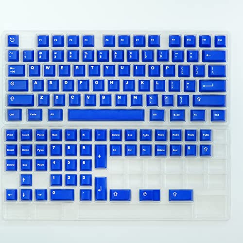 Double Shot Blue Keycaps Cherry Profile Translucent Keycaps Set 121 Keys Fit for Mechanical Keyboard 60% 65% 95% Cherry Mx Switches