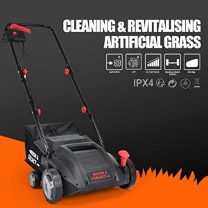 Artificial Turf Electric Power Sweeper/Ceaning Broom. Brush & Collect Pro-USA