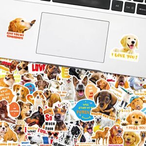 50Pcs Cool Dog Stickers Bulk Cute Funny for Kids Water Bottles, Vinyl Waterproof Laptop Realistic Dog Sticker Pack for Phone Guitar Luggage Skateboard Teens Boys Girls (Dog1)