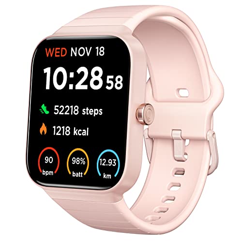 GAXIWILO Smart Watch for Women(Answer/Make Call), Alexa Built-in Smartwatch, 1.8" IP68 Waterproof Fitness Tracker, Heart Rate Spo2 Sleep Monitor 100 Sports Activity Watch IOS Android Compatiable, Pink